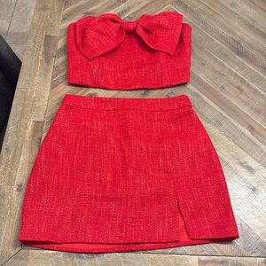 Altar'd State Red Two-Piece Dress